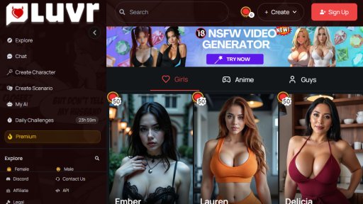 Luvr.ai - Uncensored AI Companion for Adult Roleplay - Logo