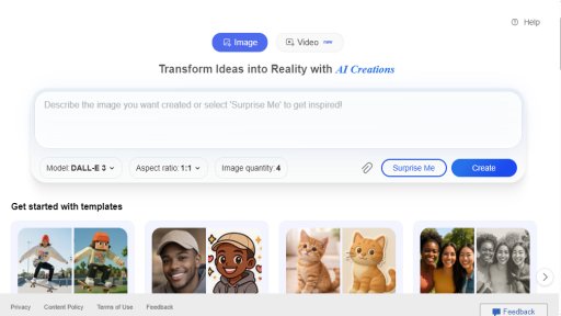 Creador de imágenes de Bing - Transforma ideas en imágenes AI generadas impresionantes - Logo