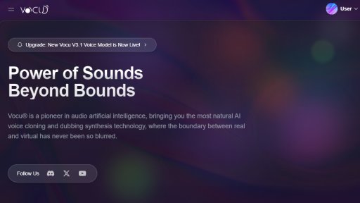 Vocu AI - Plataforma Revolucionaria de Clonación de Voz con IA - Logo