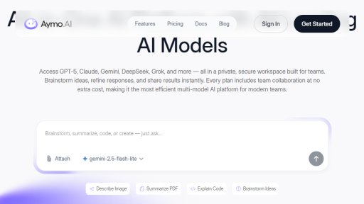 Aymo AI - 聚合顶级AI模型的一站式团队协作平台 - Logo