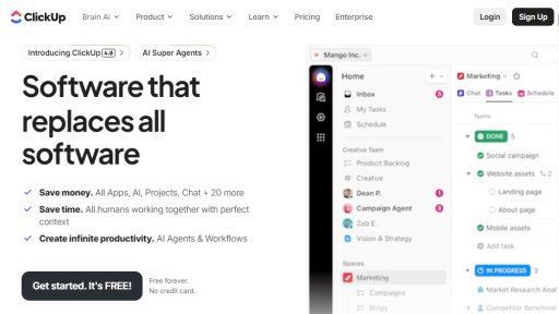 ClickUp - Plataforma de Trabajo Unificada con IA - Logo