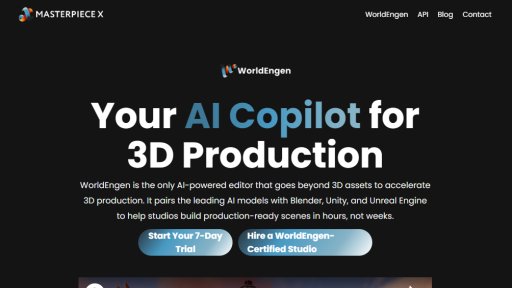 Masterpiece X WorldEngen - Copiloto de IA para Mundos 3D - Logo