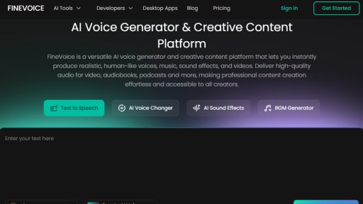 FineVoice - Plataforma Todo en Uno de Creación de Voz con IA - Logo