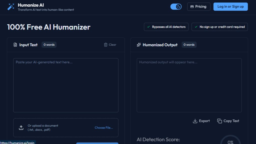 Humanize.ai Screenshot