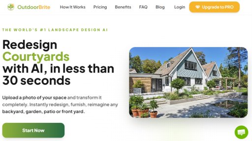 OutdoorBrite - Diseño de paisaje instantáneo con IA - Logo