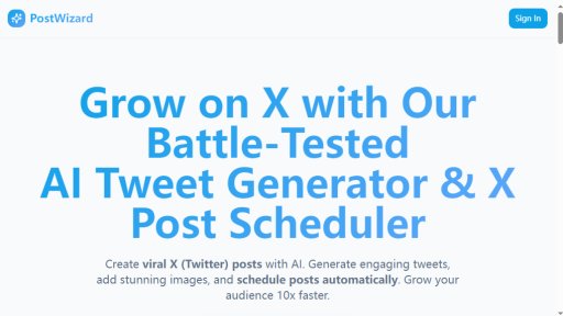 PostWizard - Haz Crecer tu Audiencia en X Automáticamente - Logo