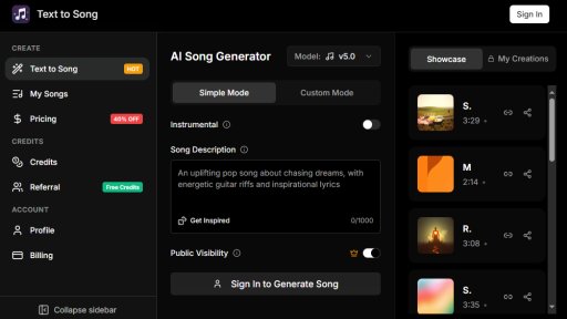 Text to Song AI - Transforma Texto en Música Profesional al Instante - Logo
