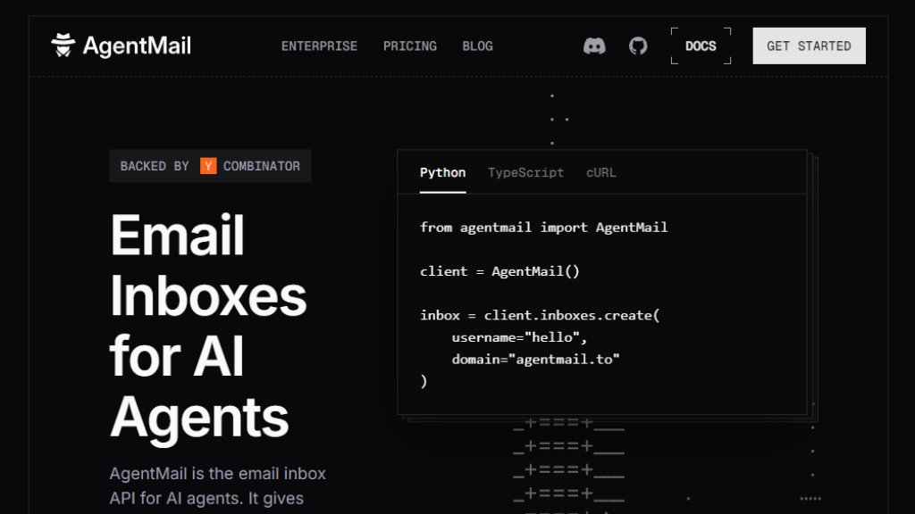 AgentMail Captura de pantalla