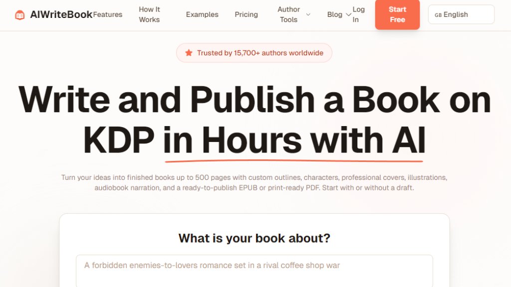 AIWriteBook Captura de pantalla