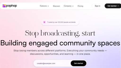 PopHop - Construye y monetiza comunidades activas - Logo