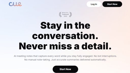 Cue - Notas de Reuniones con IA - Asistente Inteligente para Reuniones - Logo