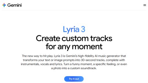 Generación de Música Lyria 3 de Gemini - Crea Pistas de Música con IA - Logo