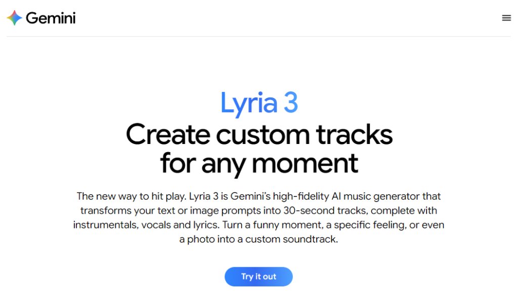 Gemini Lyria 3 Music Generation Screenshot