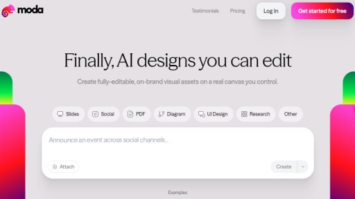 Moda - Diseño con IA que puedes editar de verdad - Logo