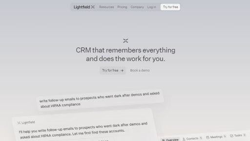 Lightfield - Le CRM natif IA avec mémoire - Logo