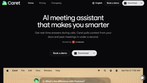 Caret - Asistente de Reuniones con IA Inteligente - Logo
