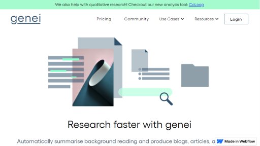 genei - Herramienta automatizada de investigación y resumen - Logo