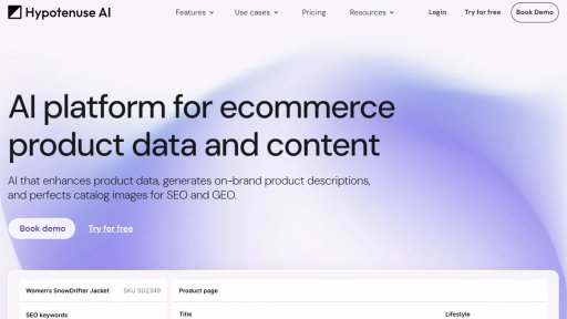 Hypotenuse AI - Plateforme Automatisée de Contenu et Données E-commerce - Logo