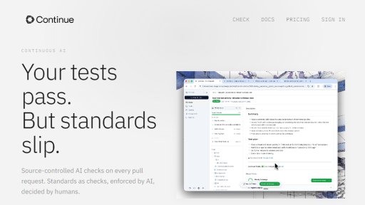 Continue - Estándares automatizados para pull requests - Logo