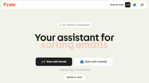 Fyxer - Tu asistente automatizado de correo y reuniones - Logo