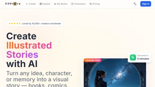 C2Story - Crea historias ilustradas con IA - Logo