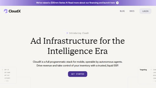 CloudX - Monétisation publicitaire mobile automatisée - Logo