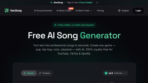 GenSong - Herramienta de Creación Musical Instantánea con IA - Logo