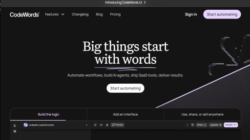 CodeWords - Construye automatizaciones chateando con IA - Logo
