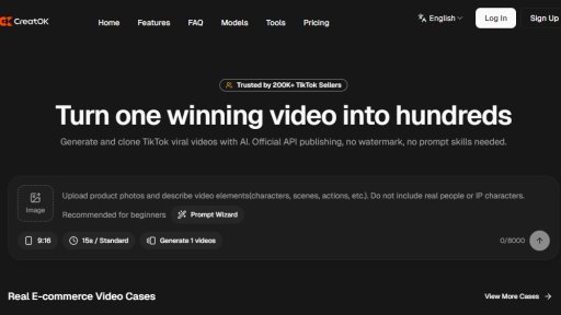 CreatOK - Generador de Videos AI para TikTok Sellers - Logo