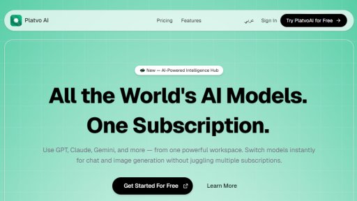 Platvo AI Agent - Espacio de trabajo de IA unificado, una suscripción - Logo