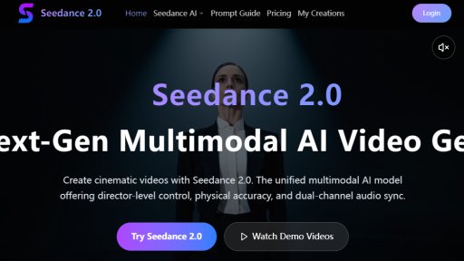 Seedance 2.0 - Plataforma de Creación de Video Cinematográfico con IA - Logo