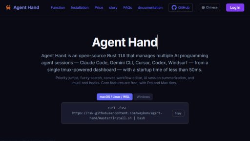 Agent Hand - Gestor Rápido de Sesiones de Agentes IA - Logo