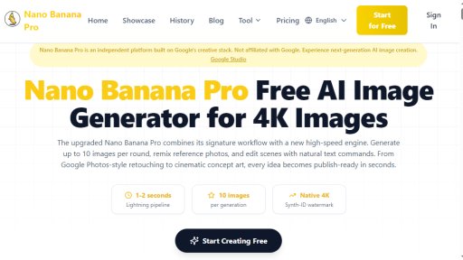 Nano Banana Pro - Generación ultrarrápida de imágenes IA 4K - Logo