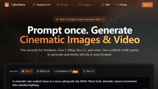 Cyberbara - Generador Unificado de Imágenes y Videos con IA - Logo