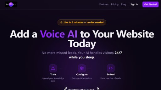 AnveVoice - Voice-first AI for your website - Logo