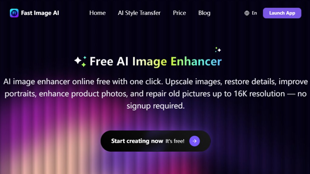Fast Image AI Image Enhancer Screenshot