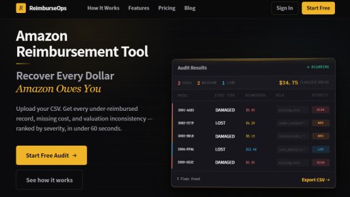 ReimburseOps - Fast Amazon FBA reimbursement audit - Logo