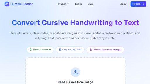 Cursive Reader - Convert Cursive to Text Instantly - Logo