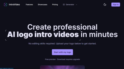 IntroVideo - Fast AI Logo Intro Generator - Logo