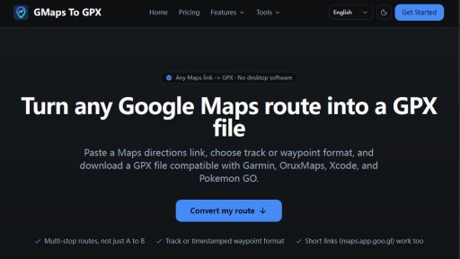 GMaps To GPX - Convert Maps to GPX Instantly - Logo