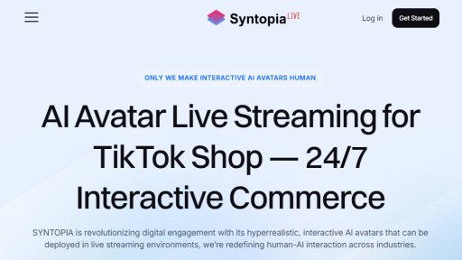 Syntopia - Interactive AI Avatars for Live Commerce - Logo