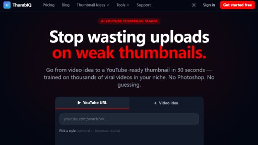 ThumbIQ - Smart YouTube Thumbnail Creator - Logo