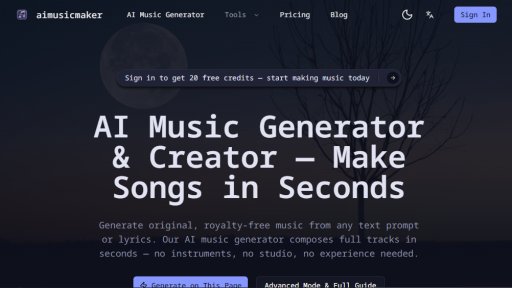 AIMusicMaker - Create original AI music instantly - Logo