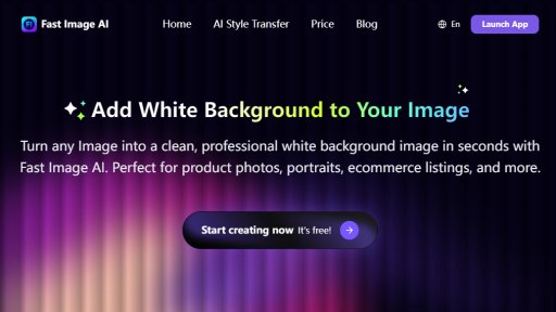 Fast Image AI White Background Tool - Instant White Backgrounds with AI - Logo