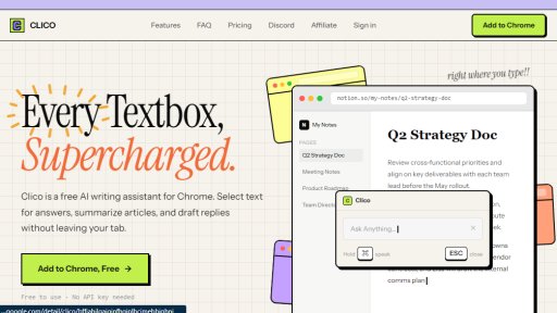 Clico - Free AI Writing Assistant for Chrome - Logo