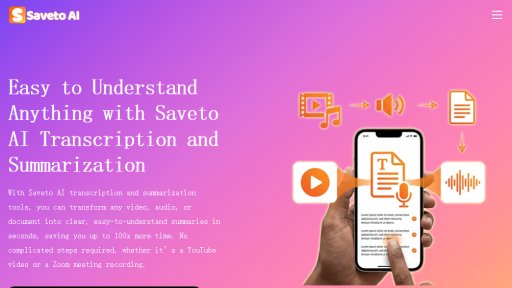 Saveto AI - AI Summarizer & Transcriber for All - Logo