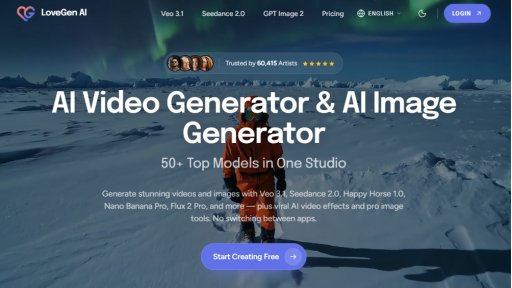 LoveGen AI - 50+ AI Models, One Studio - Logo