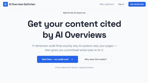 AI Overview Optimizer - Get cited by AI Overviews - Logo