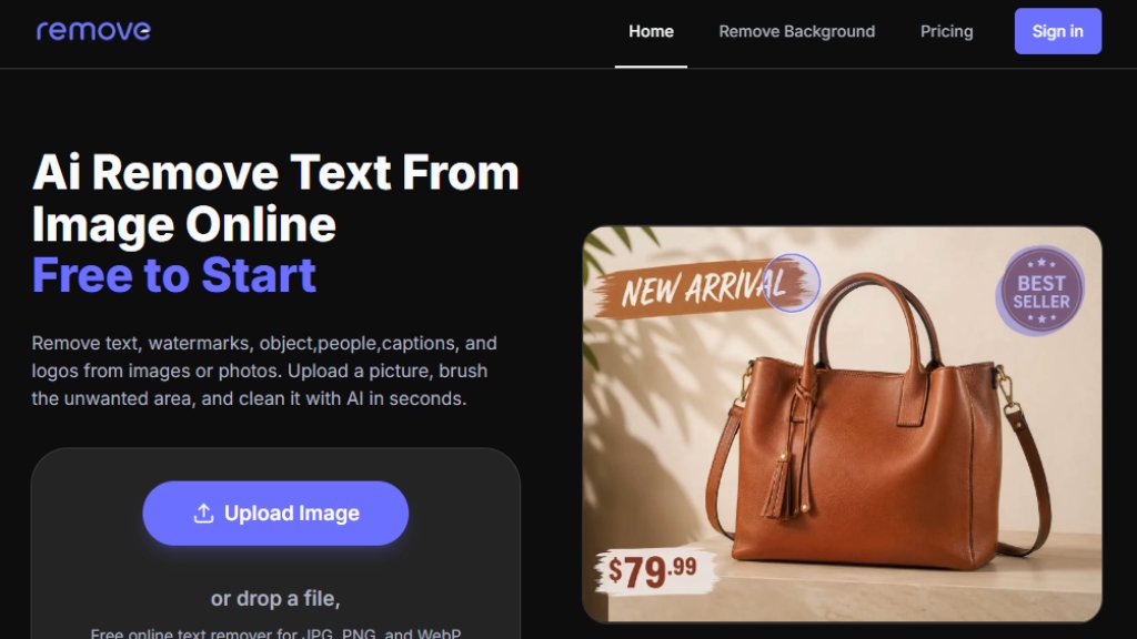 AI Remove Text From Image Capture d'écran