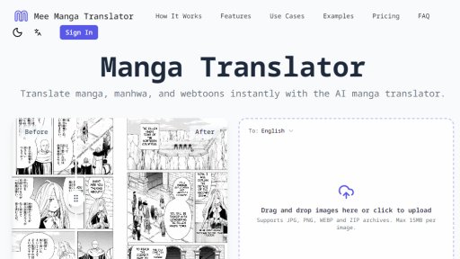 Mee Manga Translator - Fast AI Manga Translation Tool - Logo